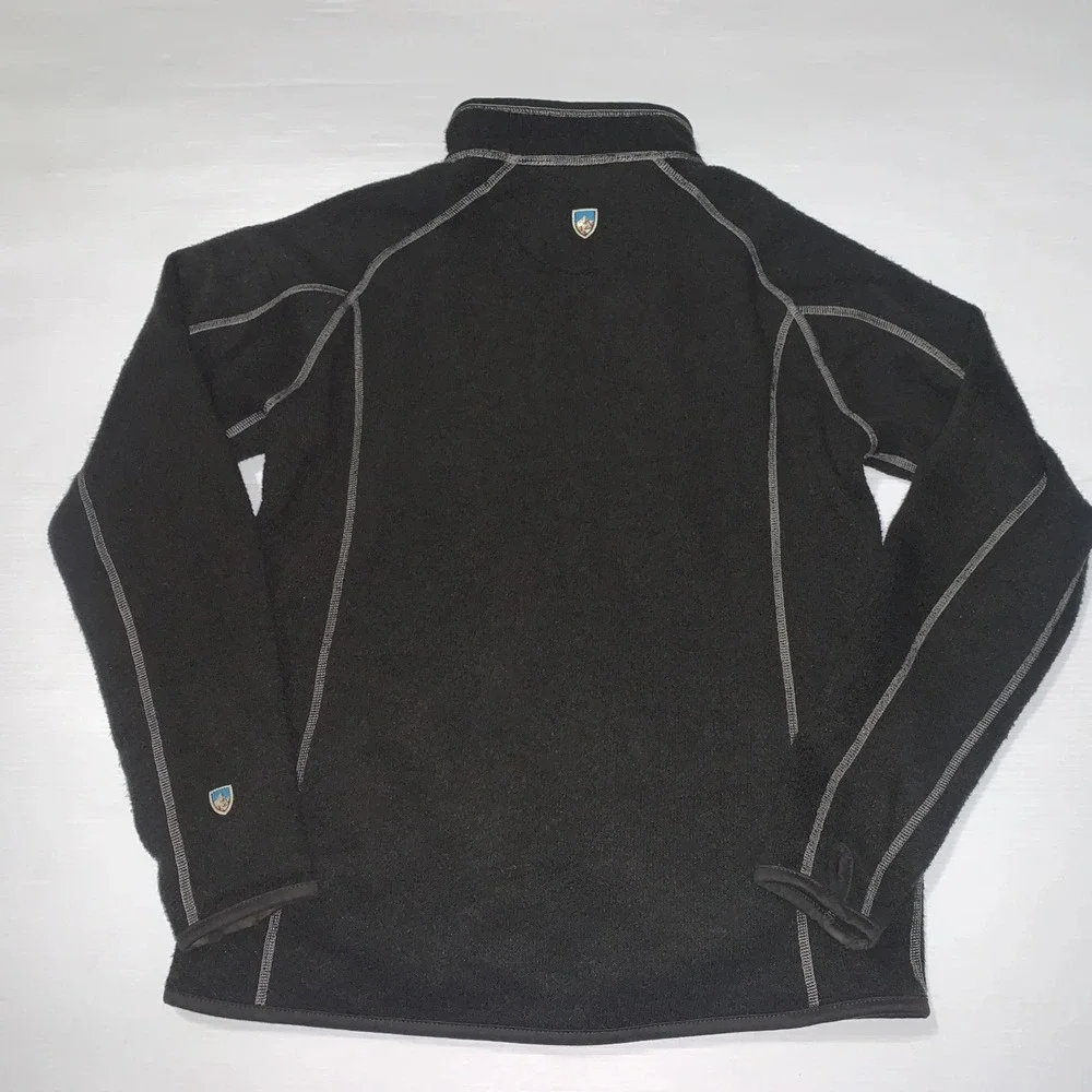 Kuhl Men's Alfpaca Full Zip Black Fleece Jacket Size Large Outdoor Hiking